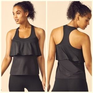 NWT Black Fabletics 2X Double Up Ashlynn Tank